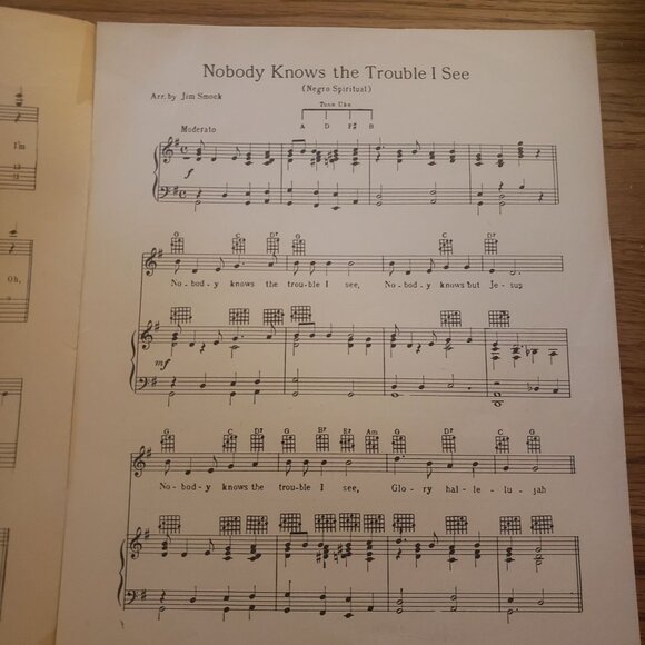 Nobody Knows The Trouble I've Seen By Anson Weeks & His Orchestra 1935 Sheet Mus - Picture 3 of 3